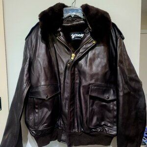 Schott N.Y.C. Naked Cowhide Leather Flight Jacket (new w/o tags, size 50)